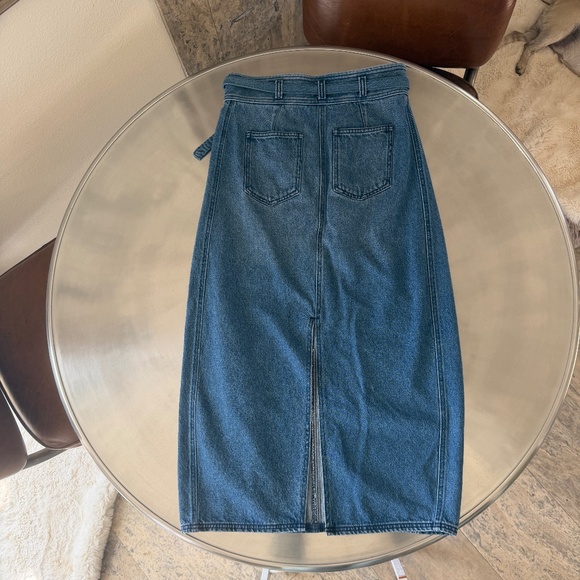 Pilcro Barrel Denim Midi Skirt Pilcro Anthropologie Curated by Anthropologie US2 - Picture 3 of 6